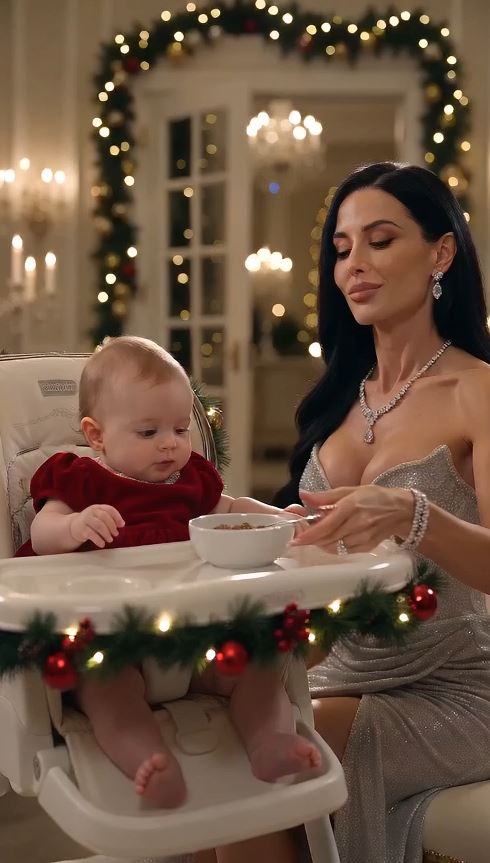 She Tried to Feed His Baby Dog Food at Christmas — Then She Whispered, “You’ll Lose Your Real Heir”