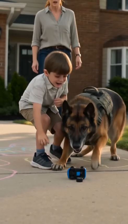 Our Retired Police Dog Wouldn’t Let My Son Touch a Toy Car—Then We Found a Hidden Device Taped Underneath.