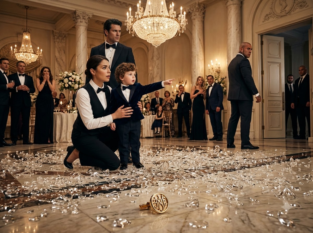 A Maid Threw Herself Over My Five-Year-Old Son as a Crystal Tower Collapsed—Then He Pointed at the Man Who Pushed It.