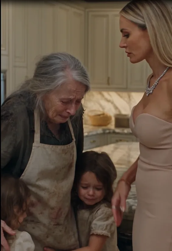 Teresa was struggling to hold a heavy cooking pot while three-year-old Ivy and Owen clung fearfully to her legs.