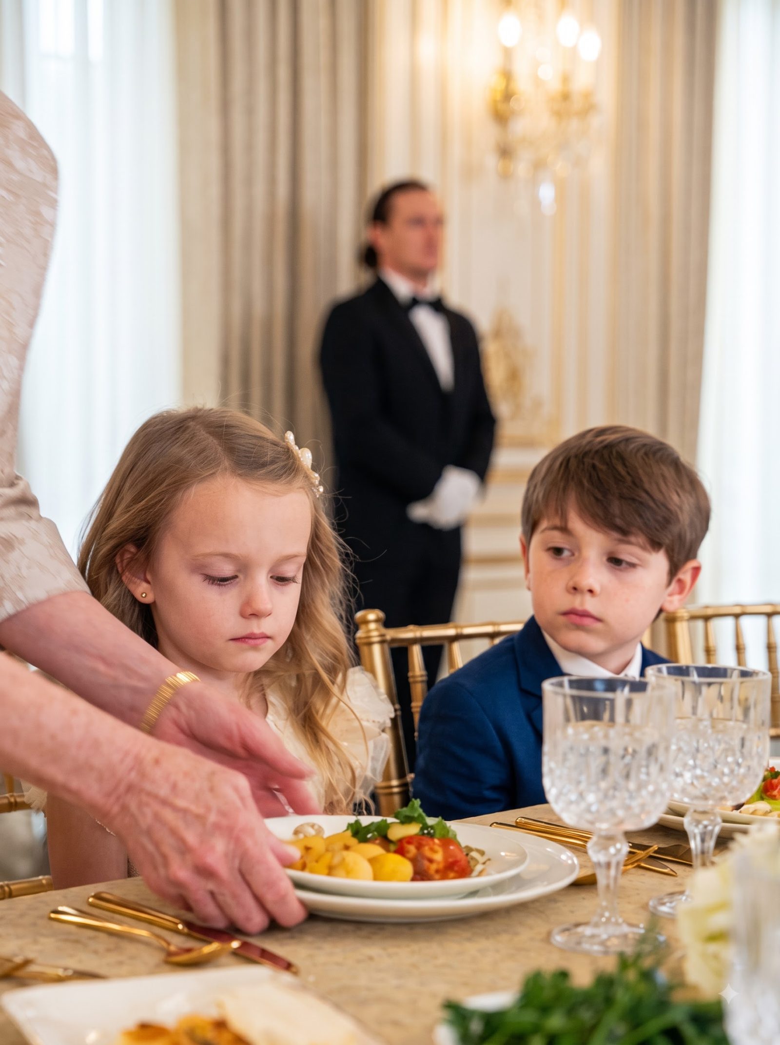 Emma was sitting beside her older brother at the main Moretti family table when Margaret suddenly snatched away her dinner plate and kicked the chair out from beneath her.