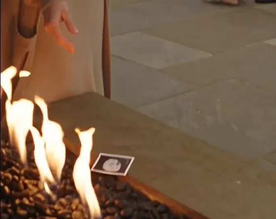 Elena Hayes stood beside the fireplace with one hand trembling over her six-month pregnant belly.