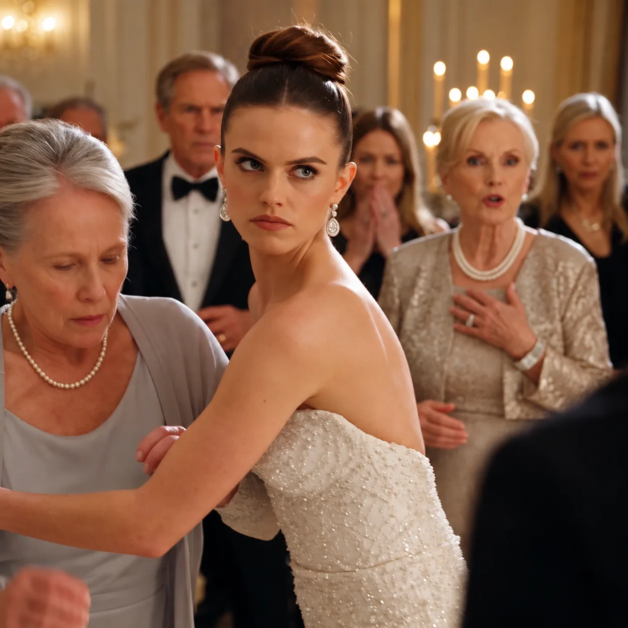 Miriam had barely begun lowering herself beside Alessia when Garrett suddenly kicked her leg from under her and sent the sixty-four-year-old woman crashing onto the marble.