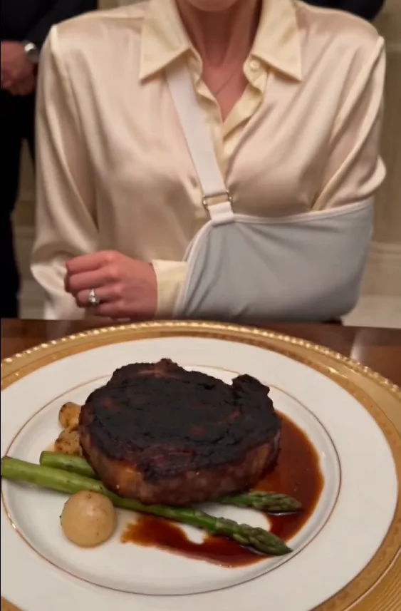 At a private Mafia-family dinner, Sylvia was served a piece of meat so badly burned that Helen openly mocked her while giving Trent a perfect steak.