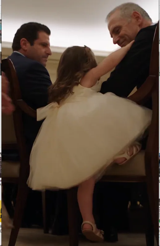 Three-year-old Clara tried to climb into the chair beside her father during a private D’Angelo family dinner.