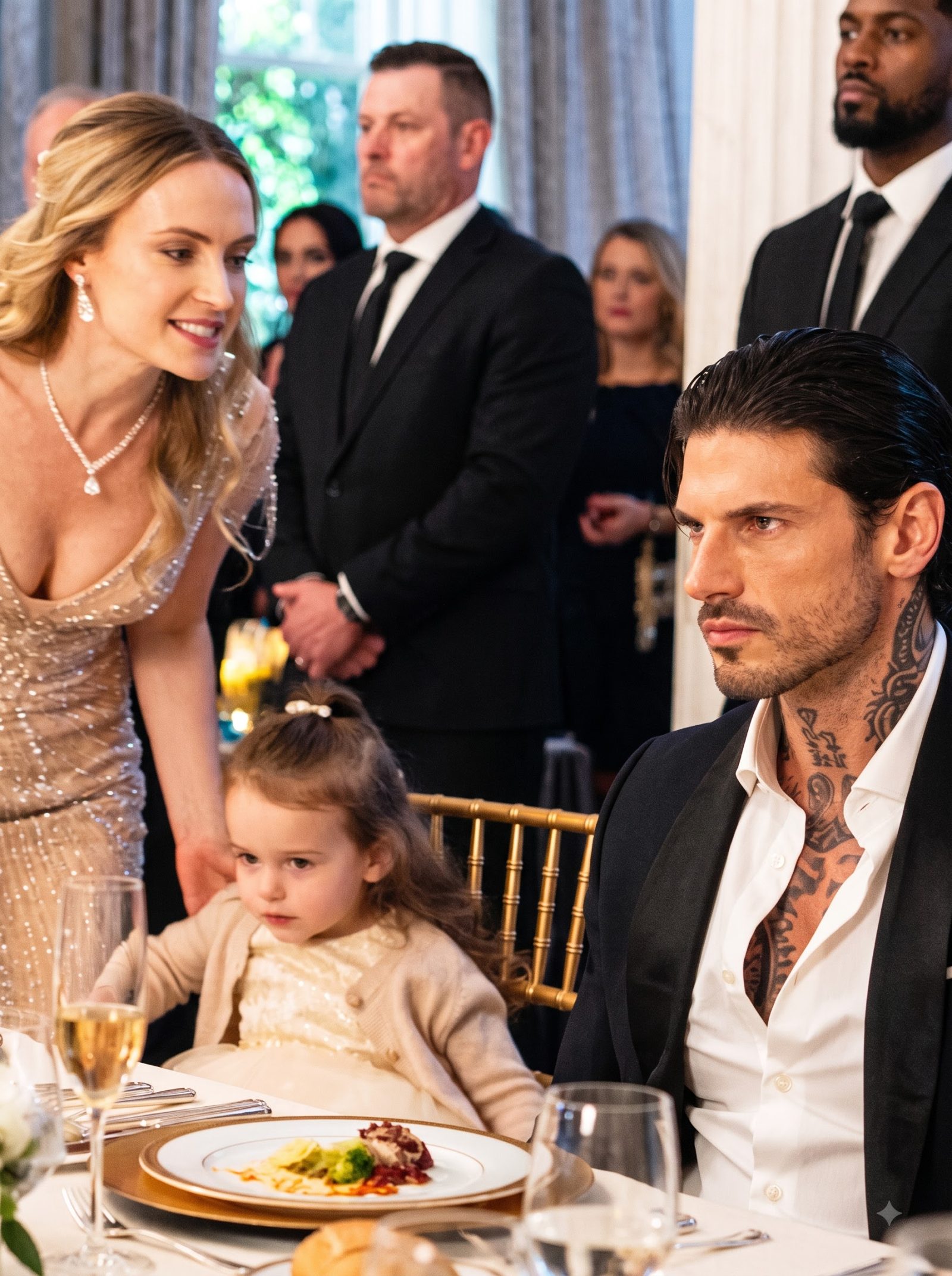 At a private Mafia birthday banquet, Valentina violently yanked three-year-old Ruby’s chair backward just as the little girl was about to sit beside her father’s empty place.