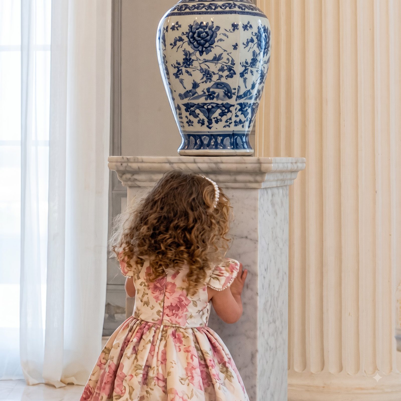 Livia accidentally knocked an antique porcelain vase from its pedestal during a private Mafia wedding.