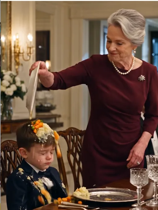 At a private Mafia-family dinner, three-year-old Nash had an entire plate of food dumped over his head before being told that someone like him belonged on the floor.
