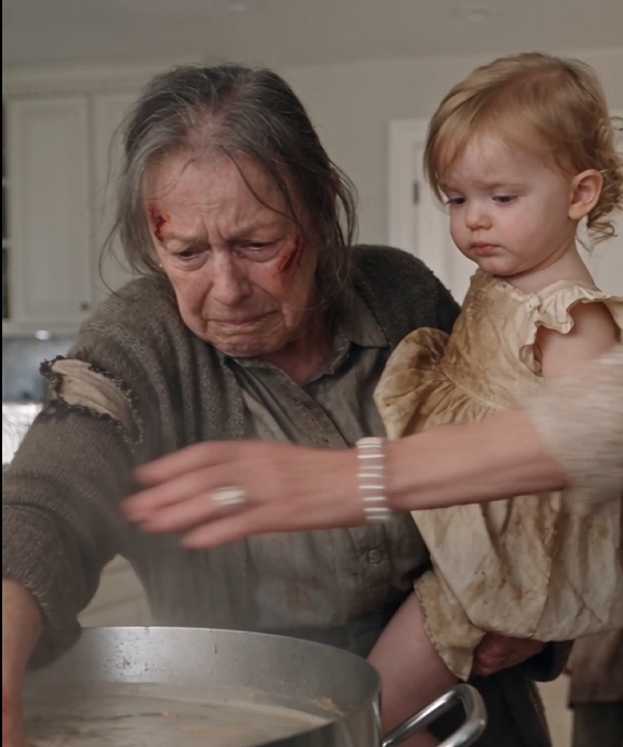 Margaret was trembling beside the stove with two-year-old Emma in her arms when Vivian grabbed her already-bruised wrist, forced her toward a boiling stockpot and threw cold leftovers onto the floor for her to eat.