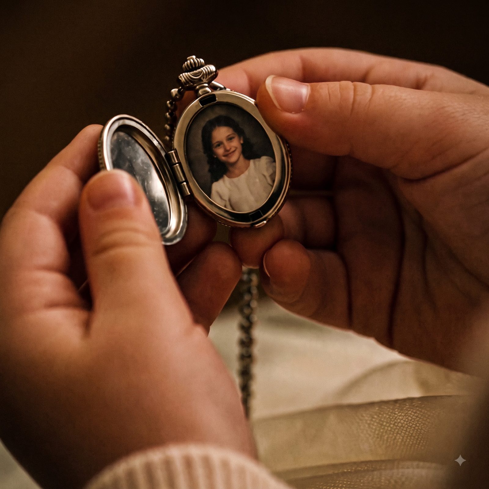 Eira Moretti quietly opened the small keepsake locket belonging to her late mother
