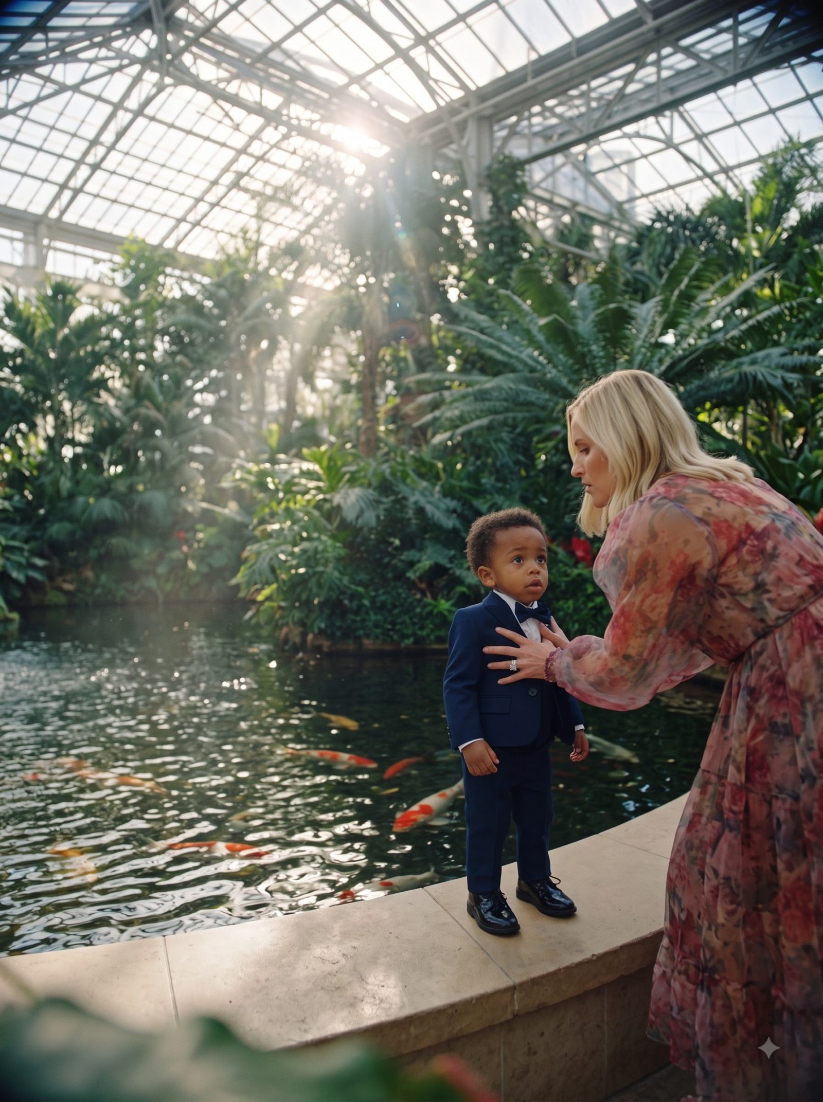 Penelope violently shoved three-year-old Malik off the stone edge, sending the terrified boy plunging directly into the deep water