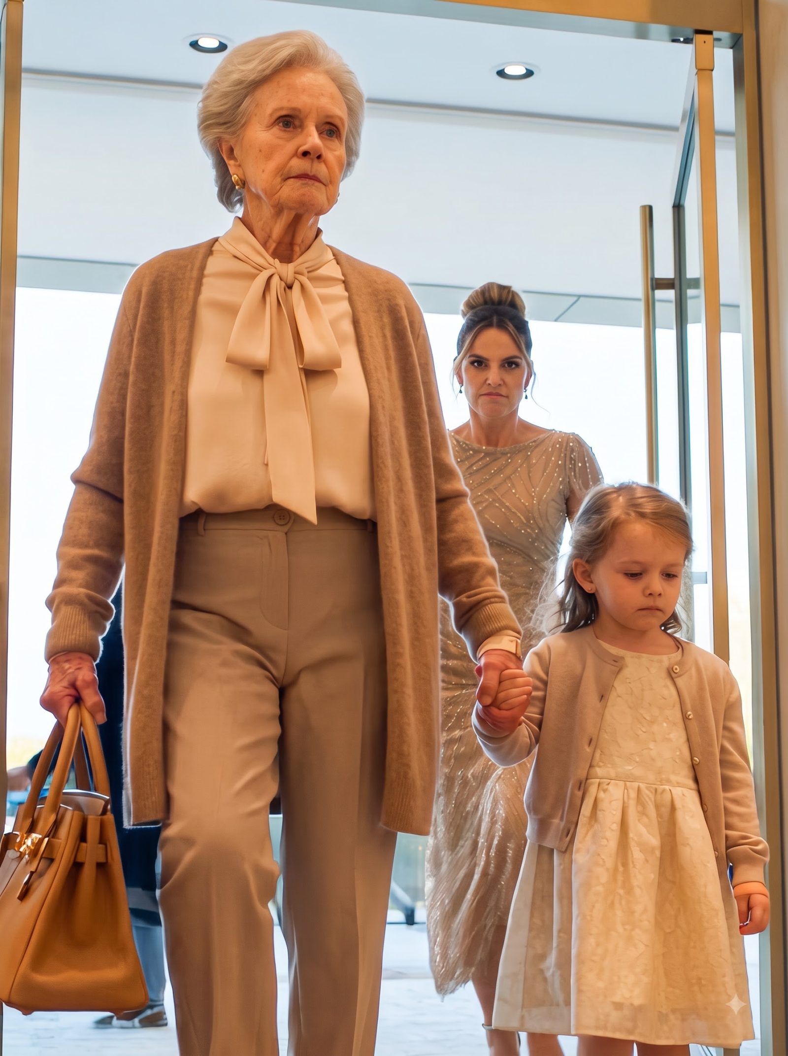 At a private fragrance launch inside Dominic Caradonna’s luxury perfume atelier, Valeria suddenly ripped Margaret’s handbag away and shoved the seventy-four-year-old woman backward after she arrived holding little Ava’s hand.