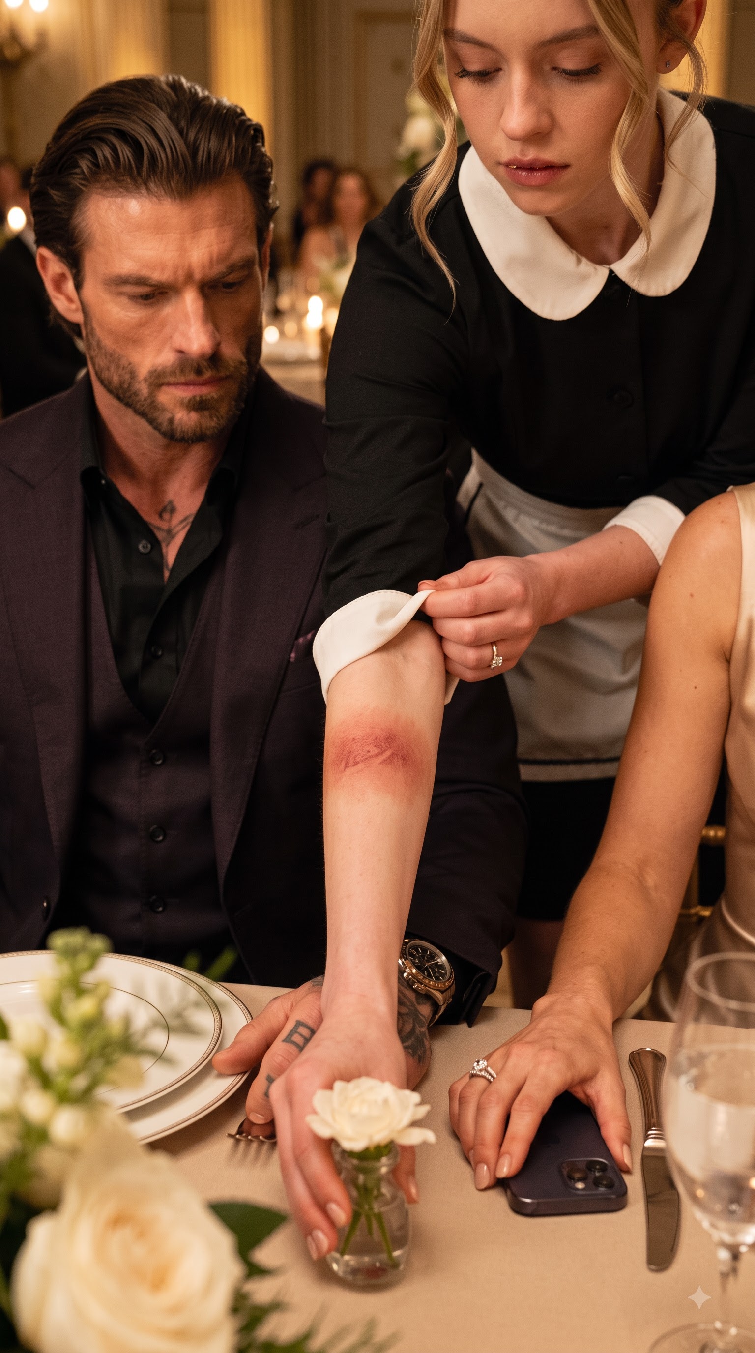 At Sebastian Vale’s crowded engagement dinner, housemaid Tessa approached the head table carrying a vase.
