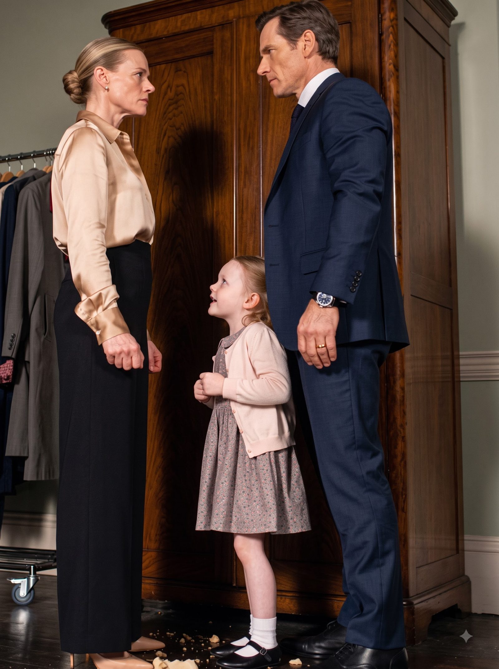 Imogen ripped bread from three-year-old Lucy’s hands and shoved the little girl backward into an open wardrobe.