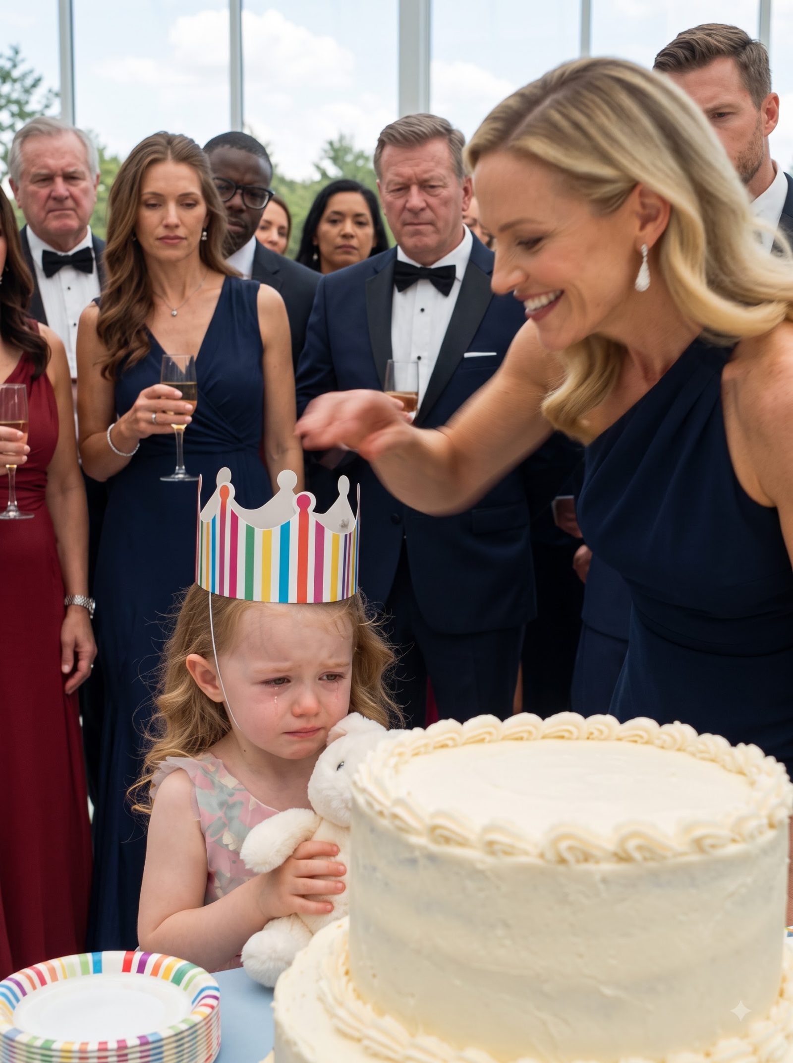 Cordelia tore the three-year-old girl’s paper crown apart, dropped the pieces into the cake, and held her stuffed rabbit above her reach while mocking her birthday wishes.