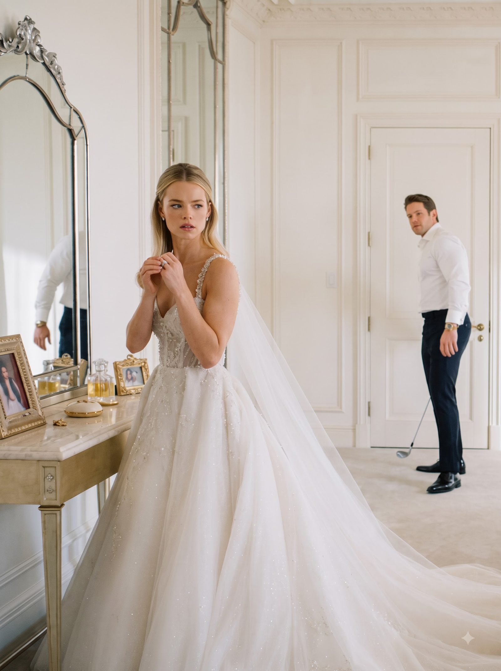 Preston locked the door, raised a metal golf club toward Giulietta, and mocked that his father had once taught his own wife obedience the same way.
