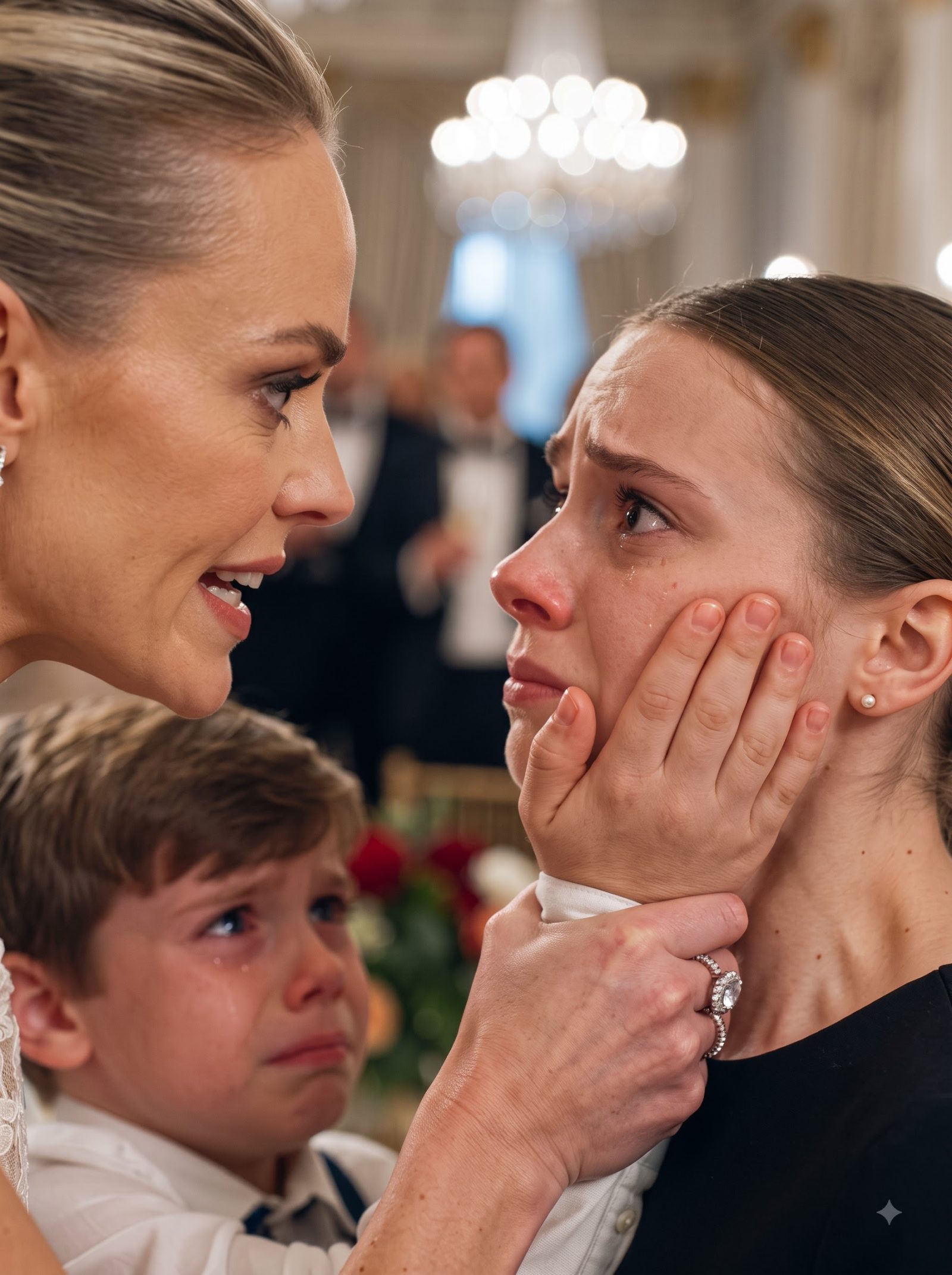 Jessamine grabbed six-year-old Piers by the wrist and forced his open hand against his own mother’s cheek.