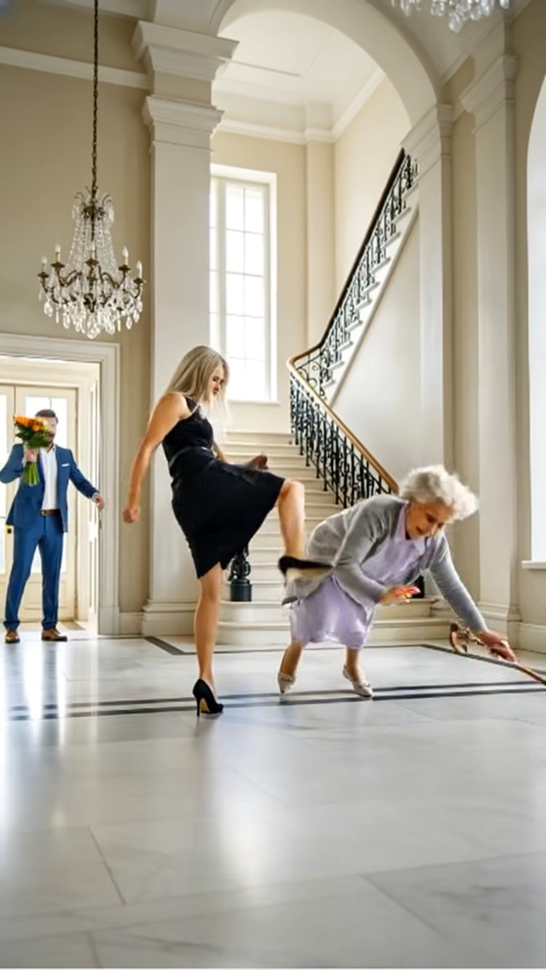 “He Came Home Early to Surprise His Fiancée—But Found Her Grabbing His Elderly Mother’s Wrist and Threatening to ‘Put Her in a Home’”