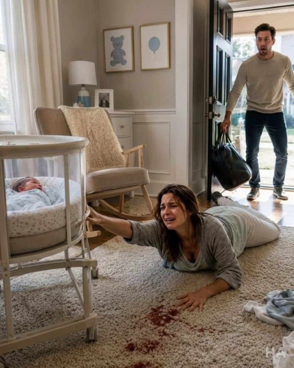 Her Husband Left Her Bleeding in Their Newborn’s Room—Three Days Later, He Came Home to an Empty Crib and a Bloodstained Carpet