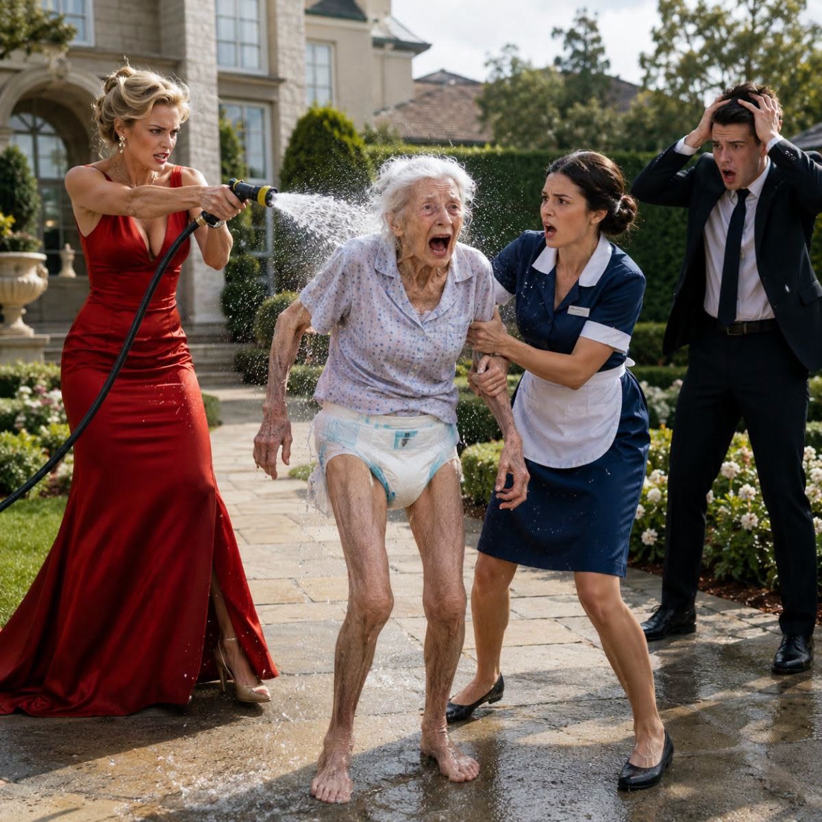 The millionaire's wife pretended to take care of her sick mother-in-law... until the maid pressed play in front of everyone