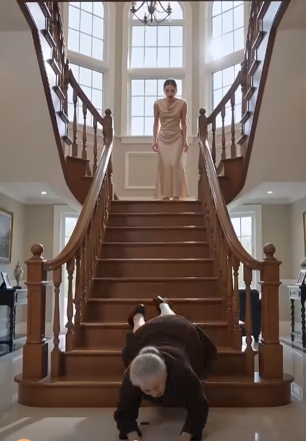 The mansion was quiet until one shove turned a mother’s visit into a