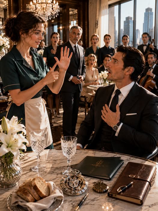 They Sent the Poor Waitress to Humiliate the Deaf Mafia Boss, but Her Hands Made the Whole Restaurant Go Silent  The entire kitchen had gathered behind the service door to watch Tessa Whitlock get destroyed.  They did not call it cruelty, of course. People like Brett Callahan never called their little games by their real names. He called it “giving the stuck-up girl a real table.” Carla called it “finally teaching her she wasn’t better than anyone.” Owen, the youngest waiter, laughed because everyone else laughed, even though his laugh came out too late and too thin.