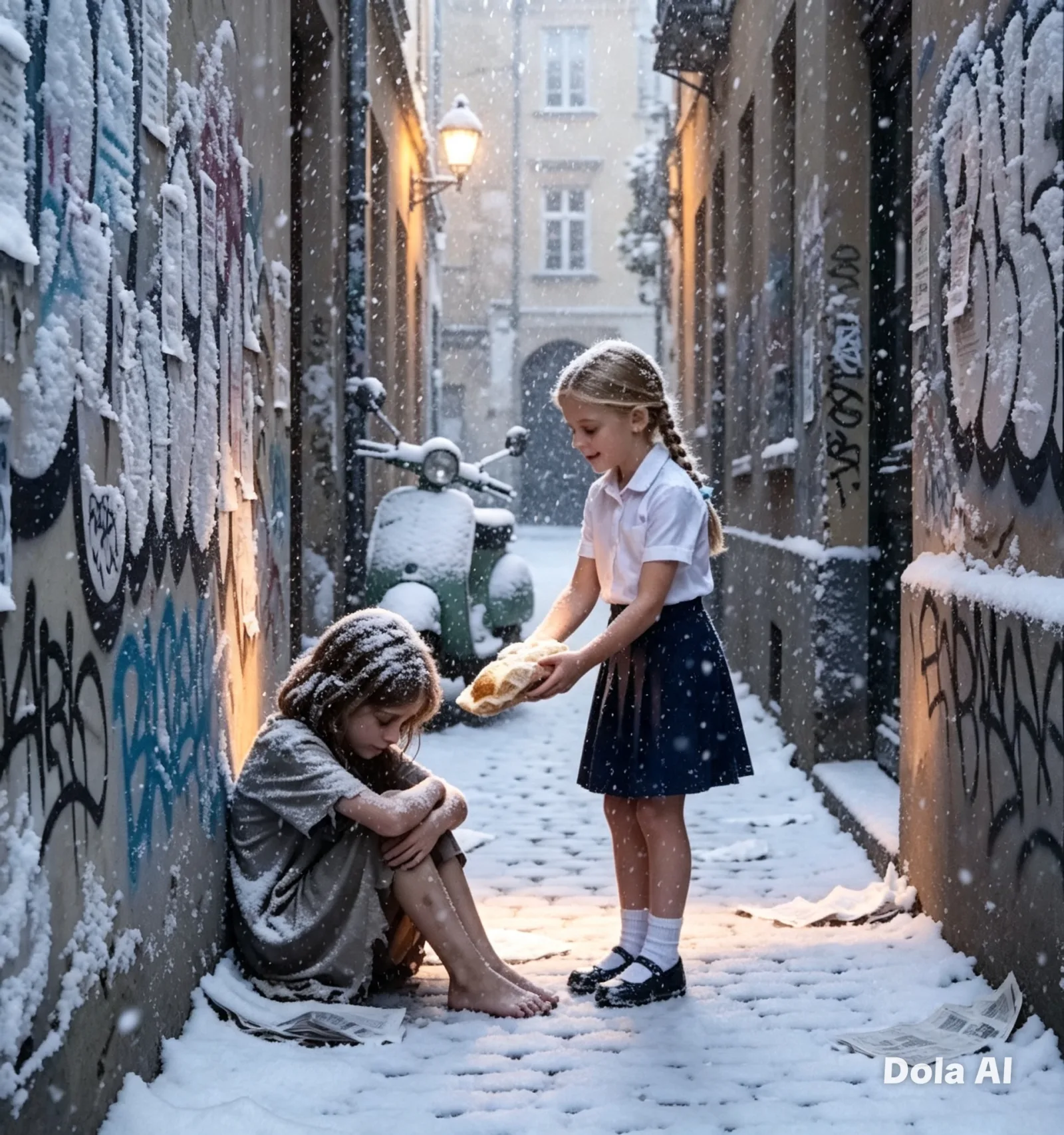 THE SHARED LOAF: A girl in a camel coat gave half a loaf of bread to a starving child on the frozen street. She didn't know she was rescuing her lost cousin—or starting a war.