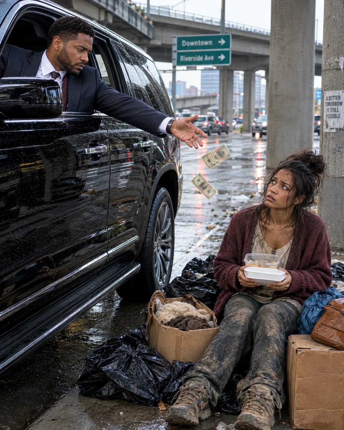 I Found My Ex-Wife Searching Trash — Then She Ignored the $500 I Threw at Her