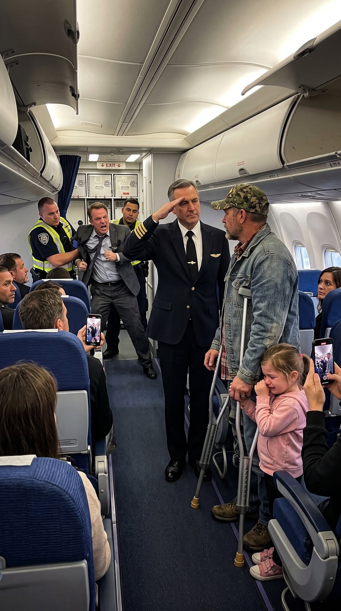 They Kicked My 7-Year-Old Daughter Out of First Class for a Wealthy Businessman—But the Moment the Captain Saw My Face, He Walked Out of the Cockpit, Trembling, and Saluted Me in Front of the Entire Plane.
