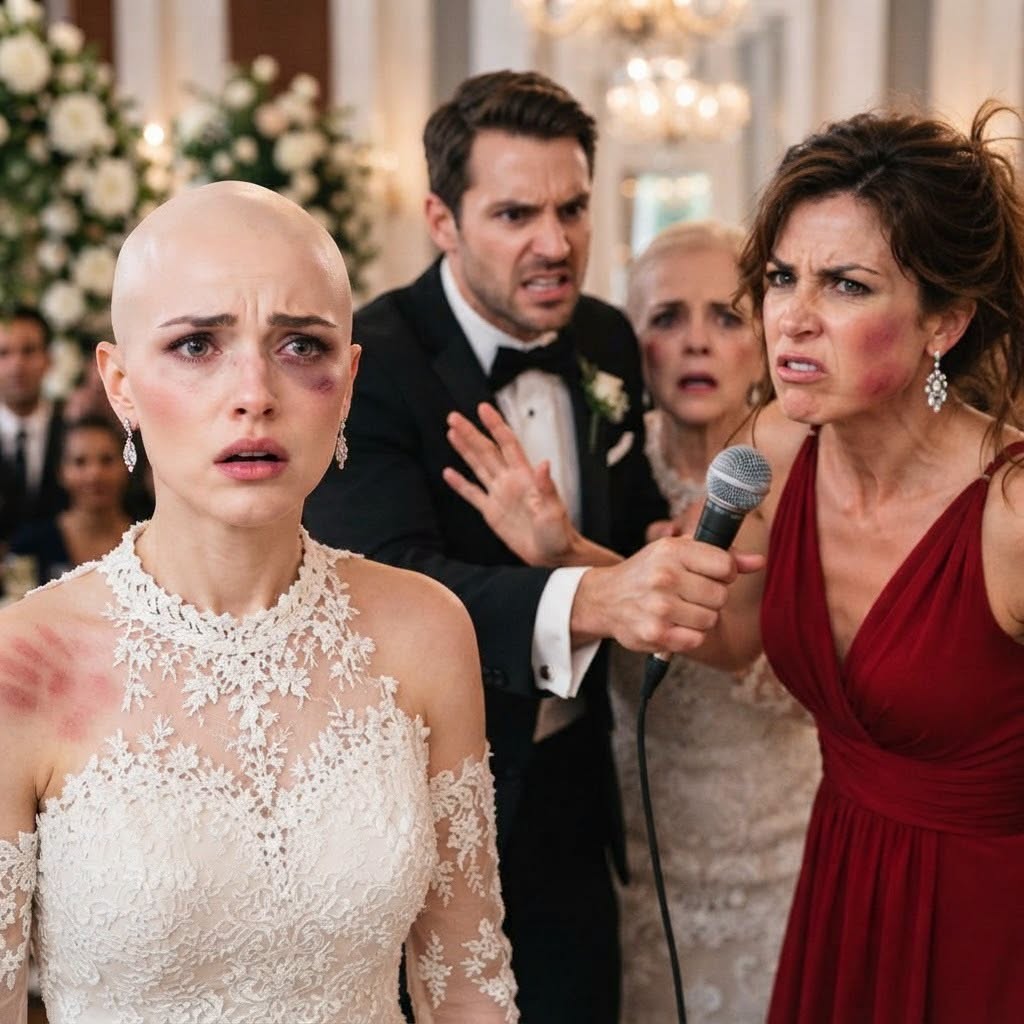 My sister-in-law ripped off my wig in the middle of my wedding vows and screamed, “Now everyone can see who my brother is really marrying!”—but she had no idea what he was about to announce into the microphone.