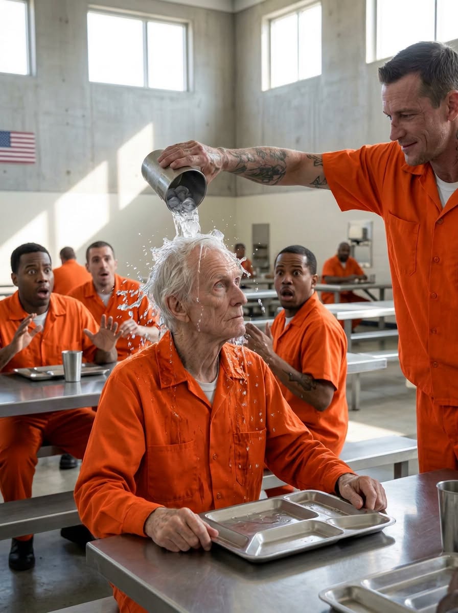 He dumped a cup of ice water over the quiet old man everyone in federal prison avoided—then, before lights-out, the most feared inmate on the block whispered one sentence that made his blood run cold.