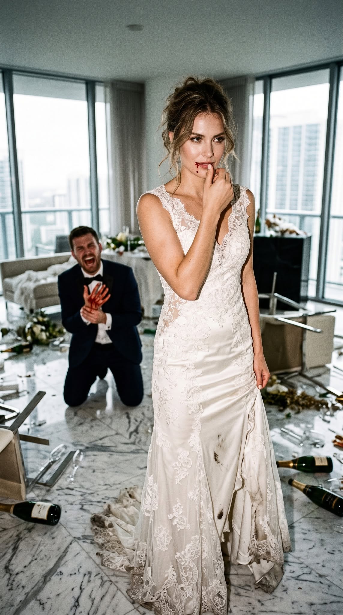 Three hours after our wedding, my father-in-law slapped his wife, my husband slapped me for defending her, and by the next morning, the secret my mother-in-law whispered in the hospital had turned our entire marriage into a dangerous lie.