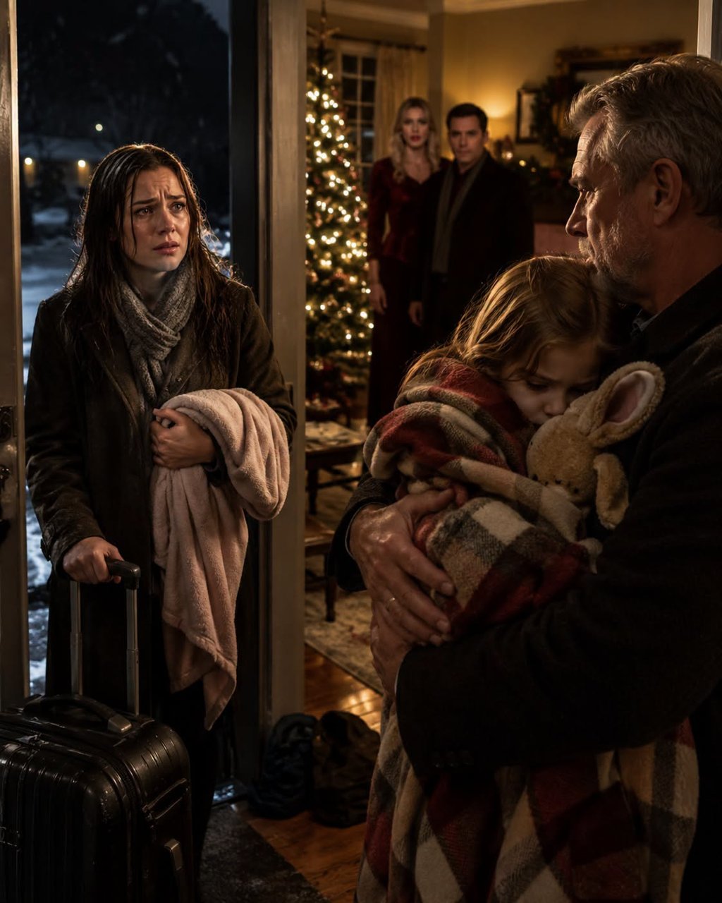 **My Husband Brought His Mistress Home on Christmas Eve — Then My Dad Whispered 5 Chilling Words.**