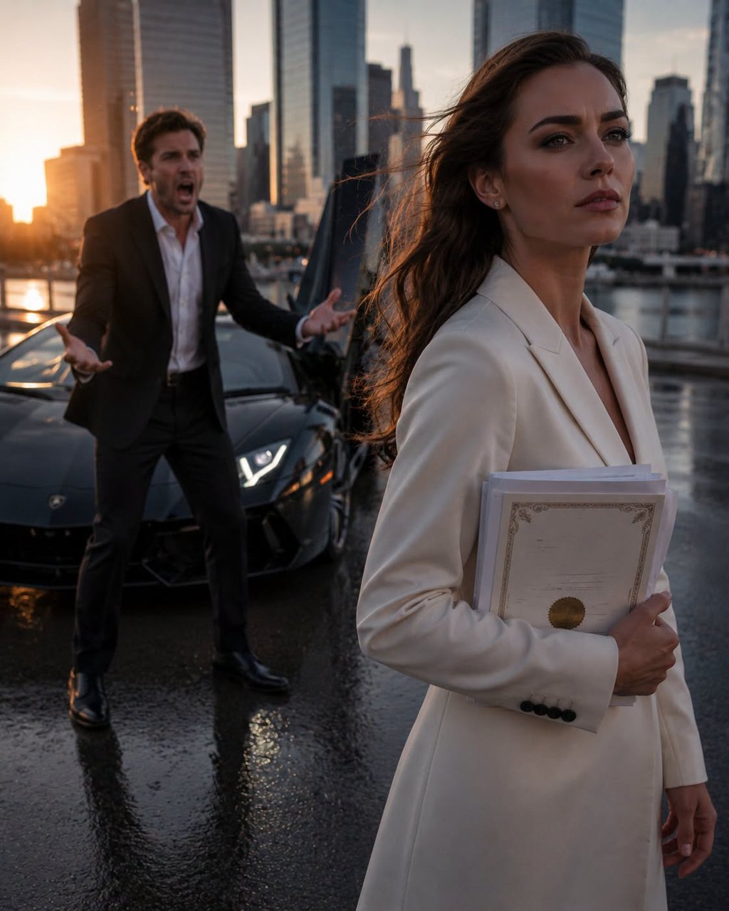 She Ended the Marriage Calmly—Then Left Him Behind in a Supercar He Could Never Buy