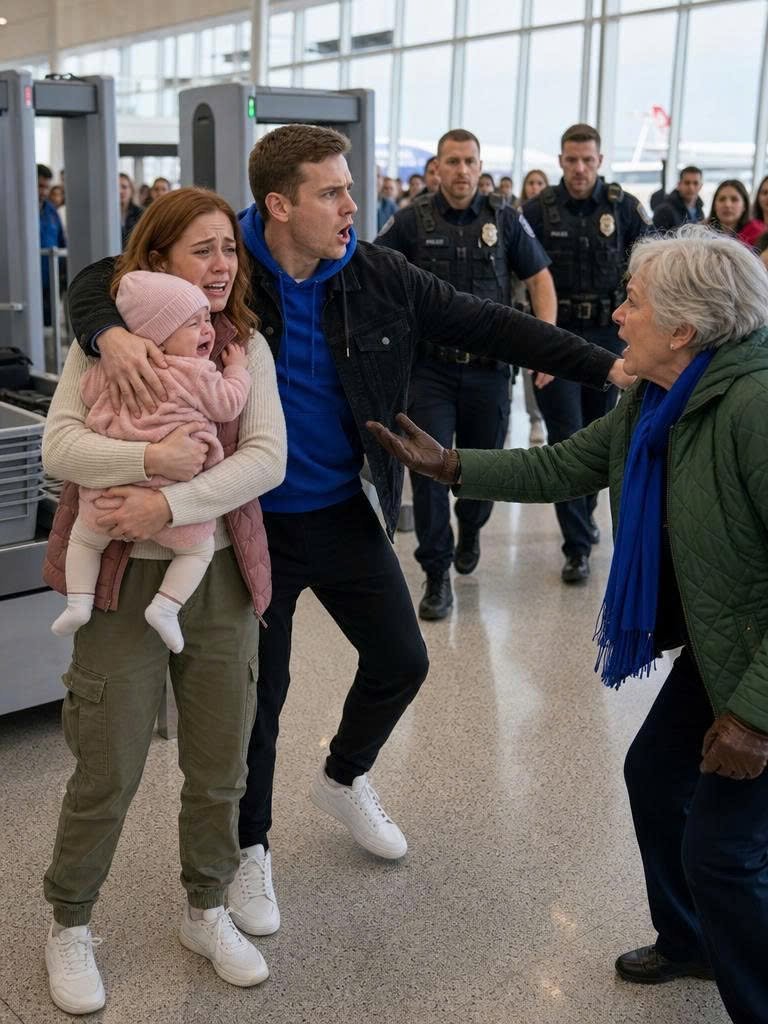 **As We Were About to Board Our Flight, My Stepmother Suddenly Stormed Through Airport Security and Tried to Rip My Baby From My Arms.