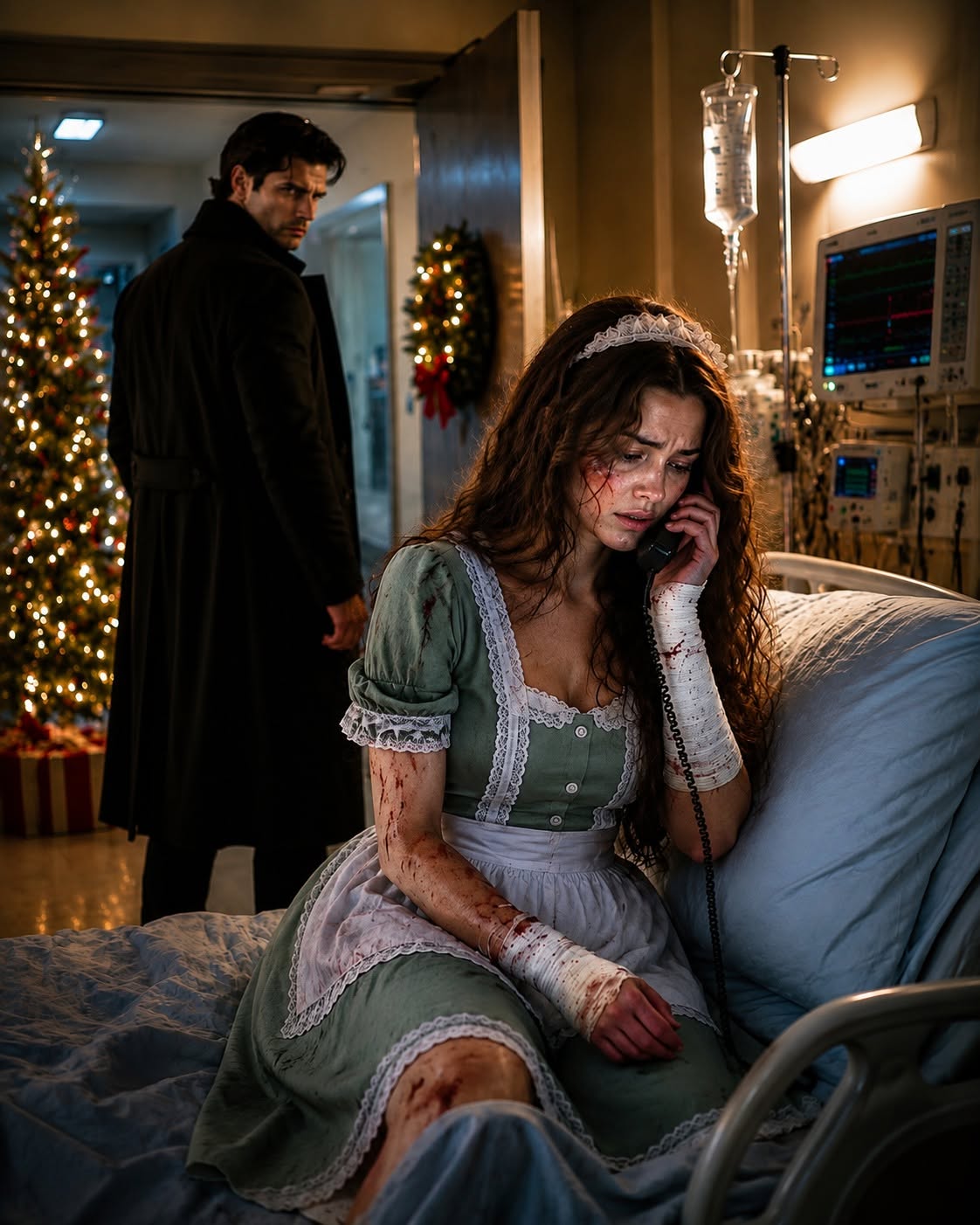 At 11:40 on Christmas Eve, the woman who had quietly cared for my home for three years called me from a hospital bed with a broken wrist and a bruised face. She thought she was calling to apologize for missing Christmas breakfast, but her voice made the coldest man in Boston walk through those emergency room doors alone.