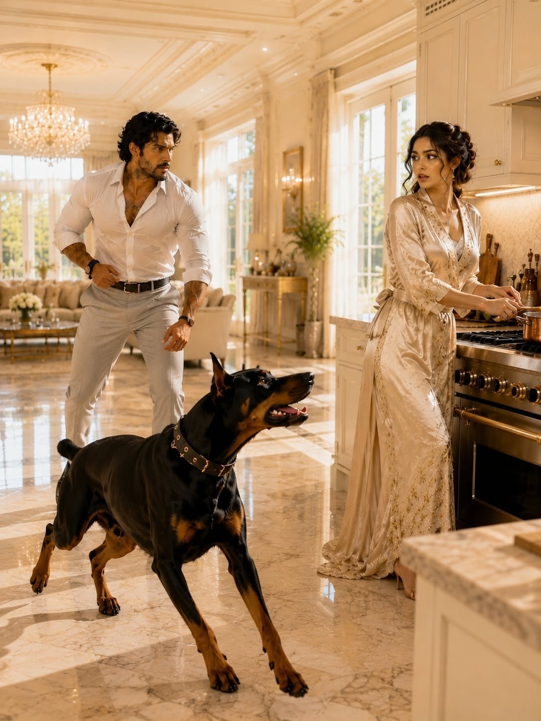The Mafia Boss’s Guard Dog Broke an Eight-Year Command for His New Cook—Then One Whisper in the Kitchen Made Him Question His Own Family