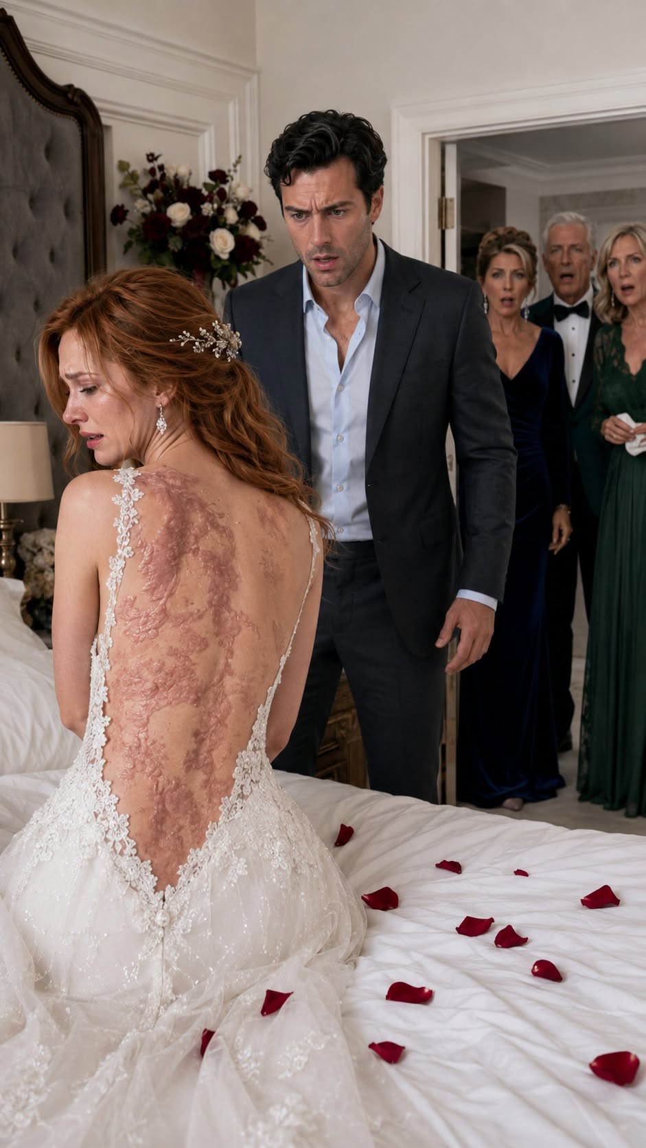 “What the hell is this?” my husband shouted as he pulled the towel away from me on our wedding night.