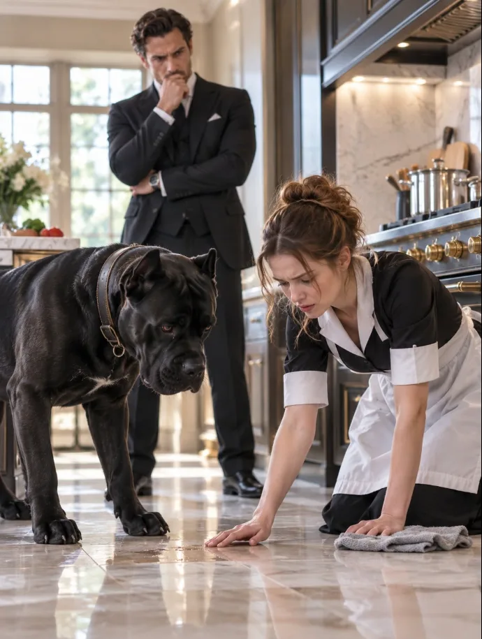"When a mafia boss's massive Cane Corso refuses to leave the kitchen, his quiet housekeeper touches a warm floor tile, uncovering a hidden underground shaft and exposing a traitor among the trusted staff.""The Mafia Boss Couldn’t Get His Cane Corso Out Of The Kitchen—Until His Housekeeper Touched The Floor