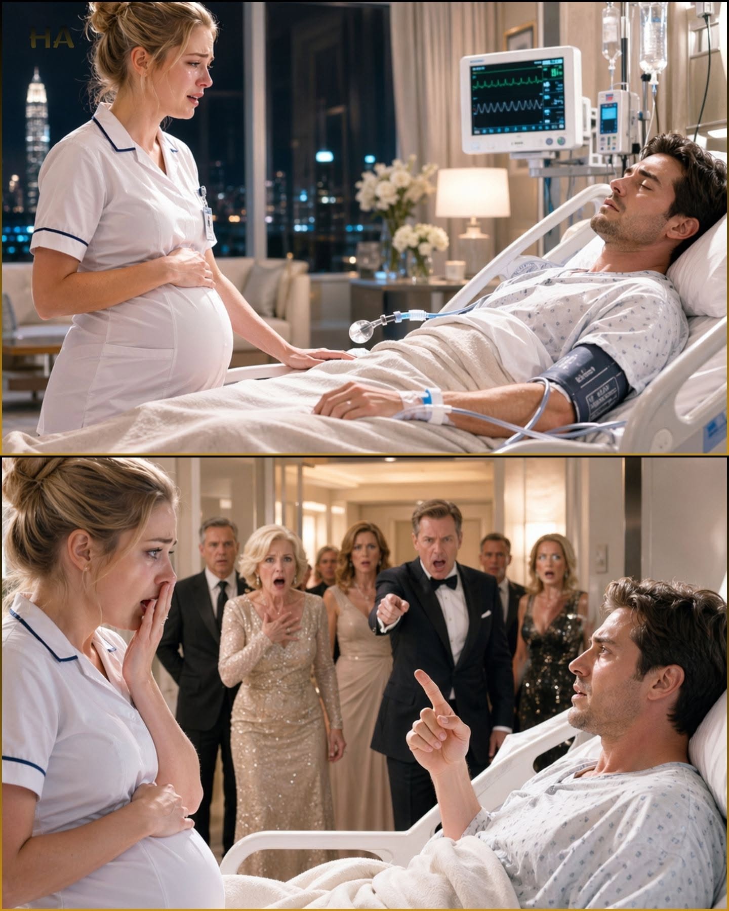 The Nurse Confessed Her Pregnancy to a Comatose Billionaire—Then His First Words Exposed the Family Waiting to Erase Her