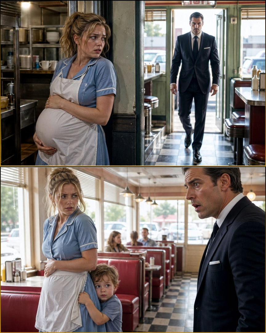 The Pregnant Waitress Hid From the Millionaire Mob Boss for Seven Months—And later, Then He Walked Into Her Diner and Saw His Son Moving Under Her Apron