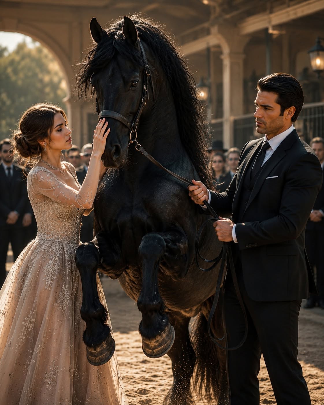 I was hired as nothing more than a nanny, yet on my third week in a billionaire's mansion I walked into a training ring where a $1.4 million stallion had nearly killed every expert who touched him. Seconds later, the horse everyone feared rested his head in my hand, and the young billionaire who believed he knew everything about me realized I had been hiding a past no background check could ever uncover.
