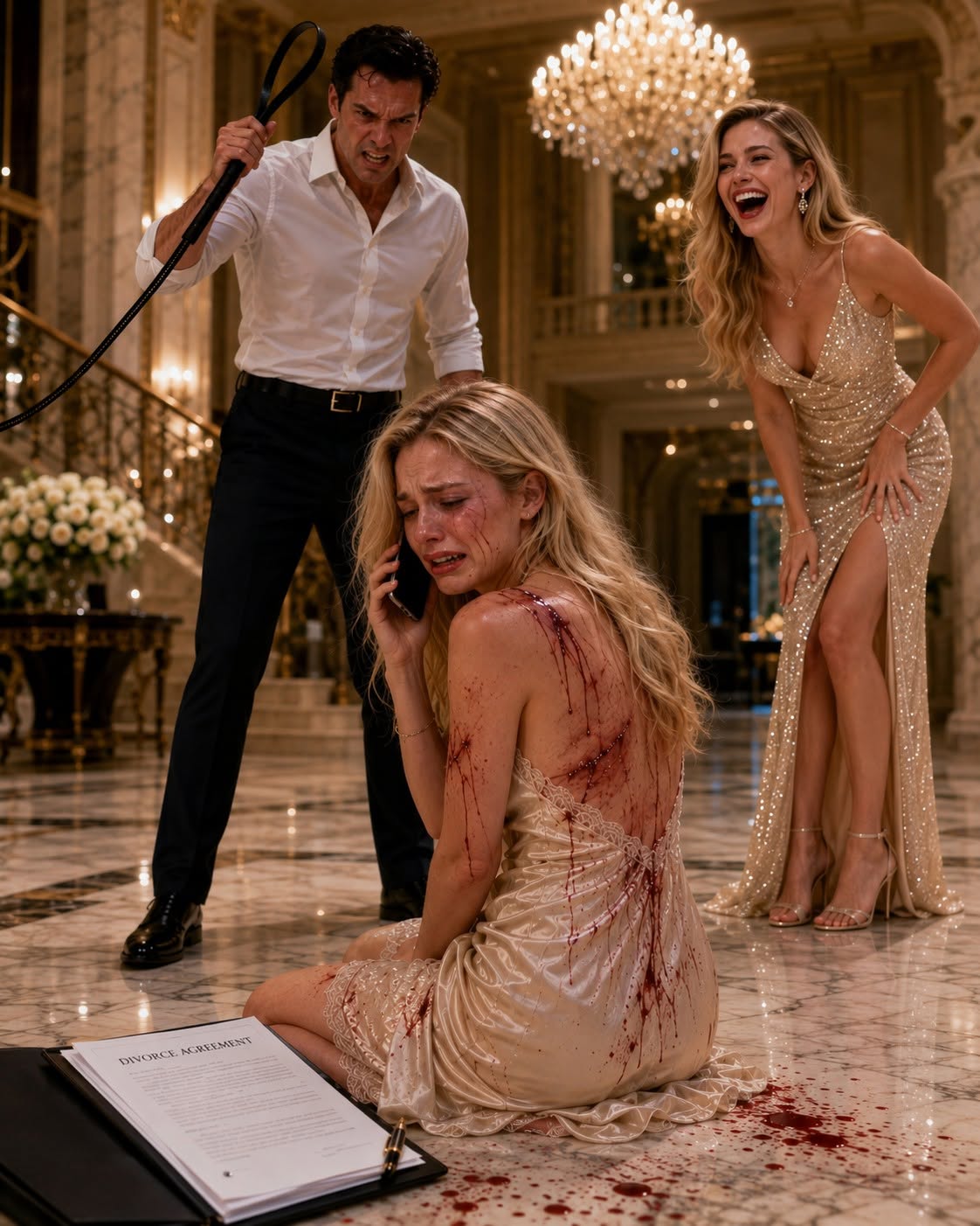 My husband struck me twenty times with a riding crop while his smug mistress watched like she'd already stolen my entire life. They expected me to beg for mercy, but one quiet phone call to my billionaire father turned their victory into the beginning of a nightmare neither of them saw coming.