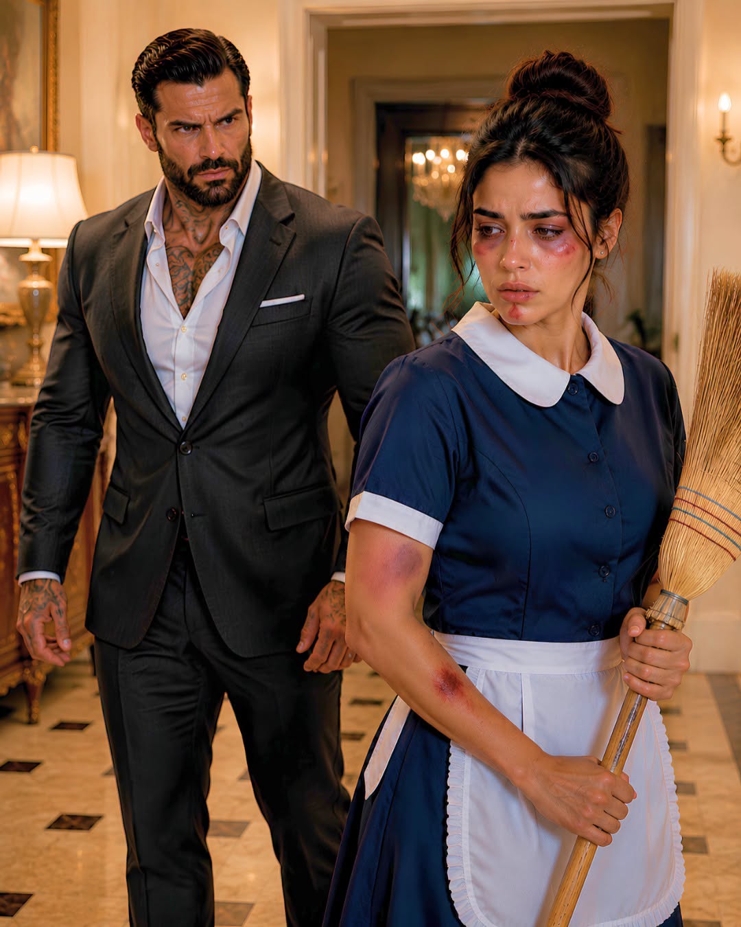 MAFIA BOSS NOTICES HIS TERRIFIED MAID SECRETLY HIDING BRUISES, WHAT HE DID NEXT SHOCKED THE ENTIRE CITY