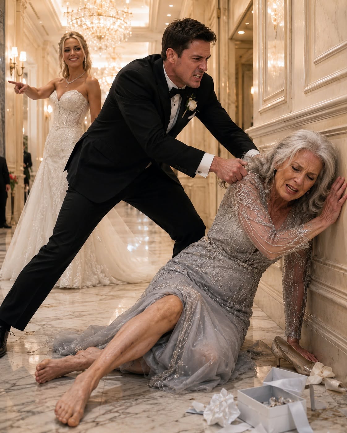 My wife came home from our son's wedding with one shoe missing, bruises on her body, and a fear in her eyes I'd only seen once before. She swore she'd simply fallen, but two days later, the wedding venue manager called me privately and said, "Mr. Whitaker, you need to see what happened to your wife, and you need to come alone."