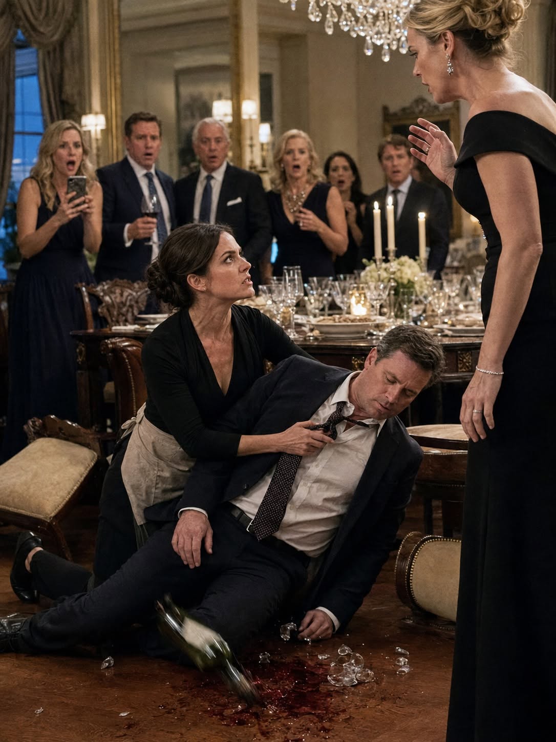 My Sister-in-Law Said My “Little Career” Could Wait and Put Me in an Apron—Then Her Husband Collapsed, Guests Screamed, “Is There a Doctor?” and the Woman Serving Wine Became the Person in the Room Who Knew What to Do