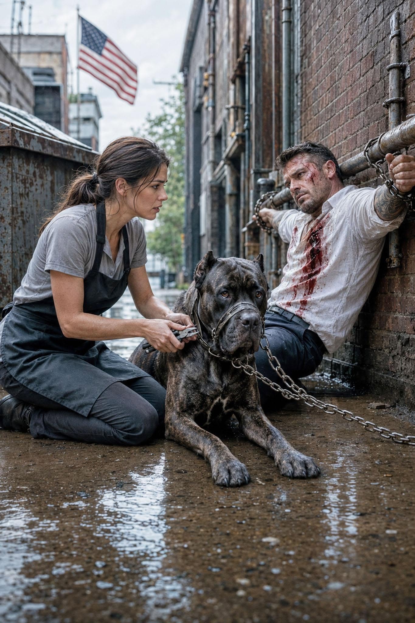 A Poor Waitress Found a Mafia Boss Tied Up With His Dog Behind Her Diner—But the Real Shock Came When She Discovered Who Betrayed Him...