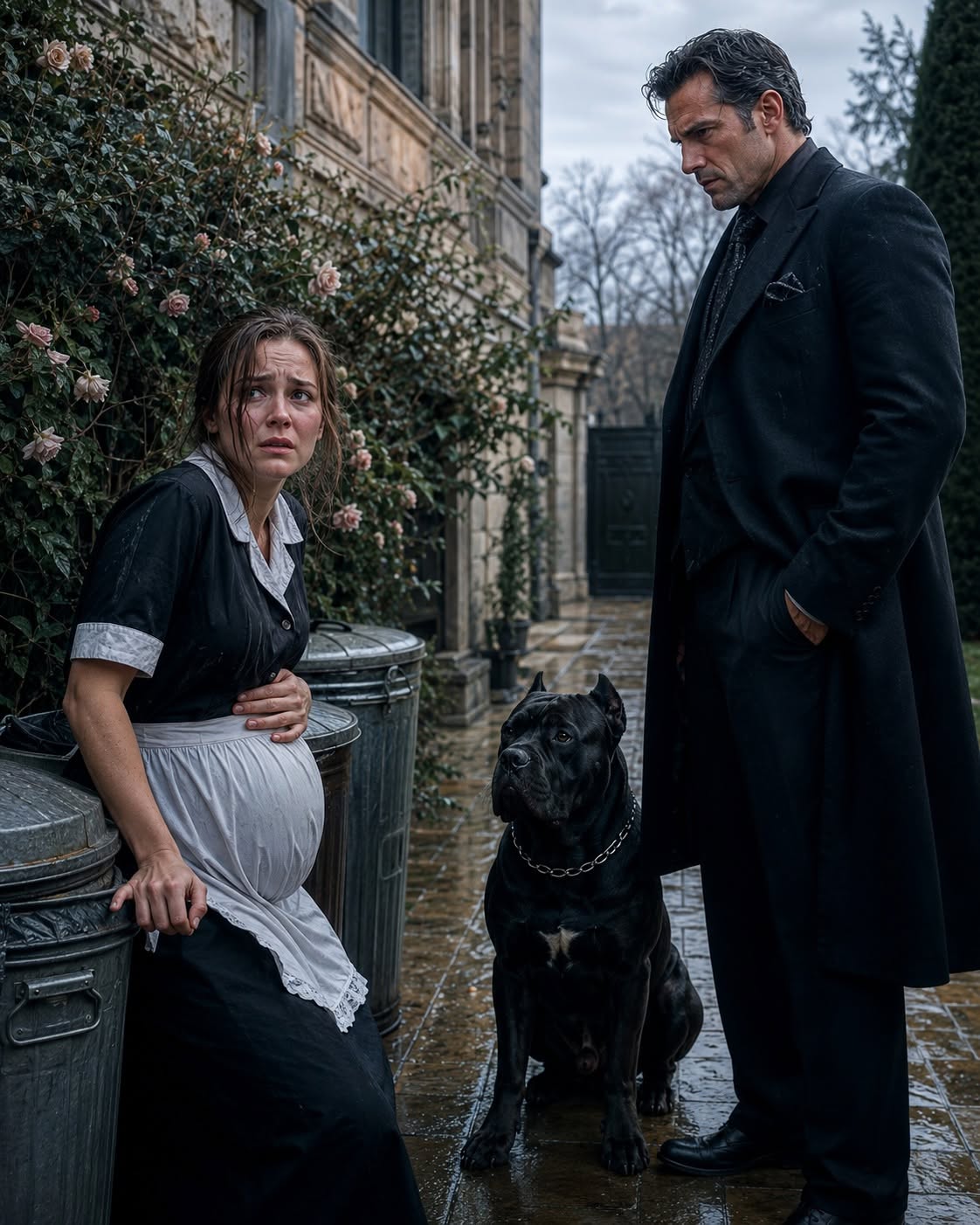 The Pregnant Maid Cried Alone Behind the Trash Cans — Unaware the Mafia Boss Heard Every Broken Word