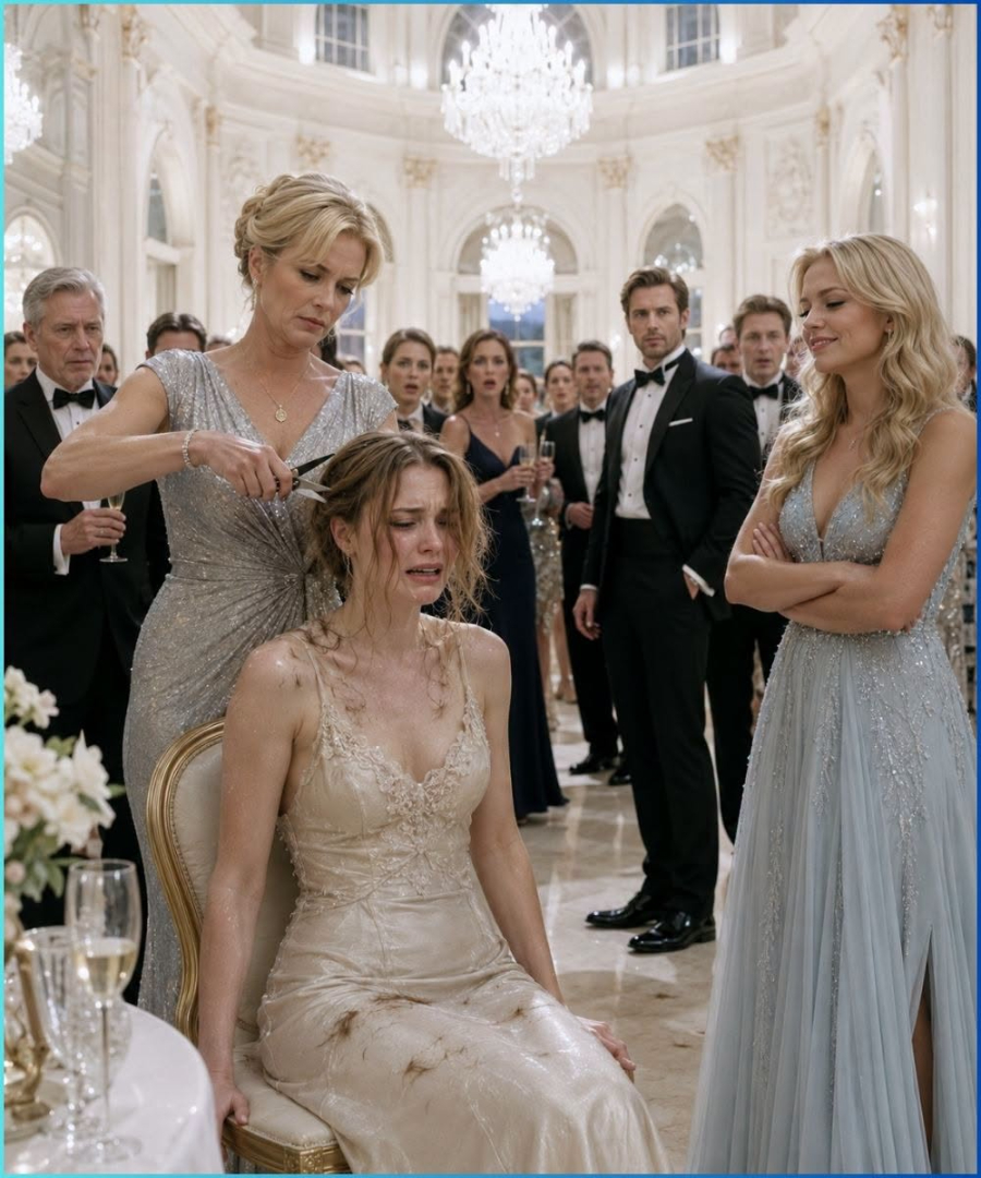 My Stepmother Cut My Hair to Make Me Ugly Before My Stepsister’s Engagement, Then the Man Across the Ballroom Realized I Controlled Their Future