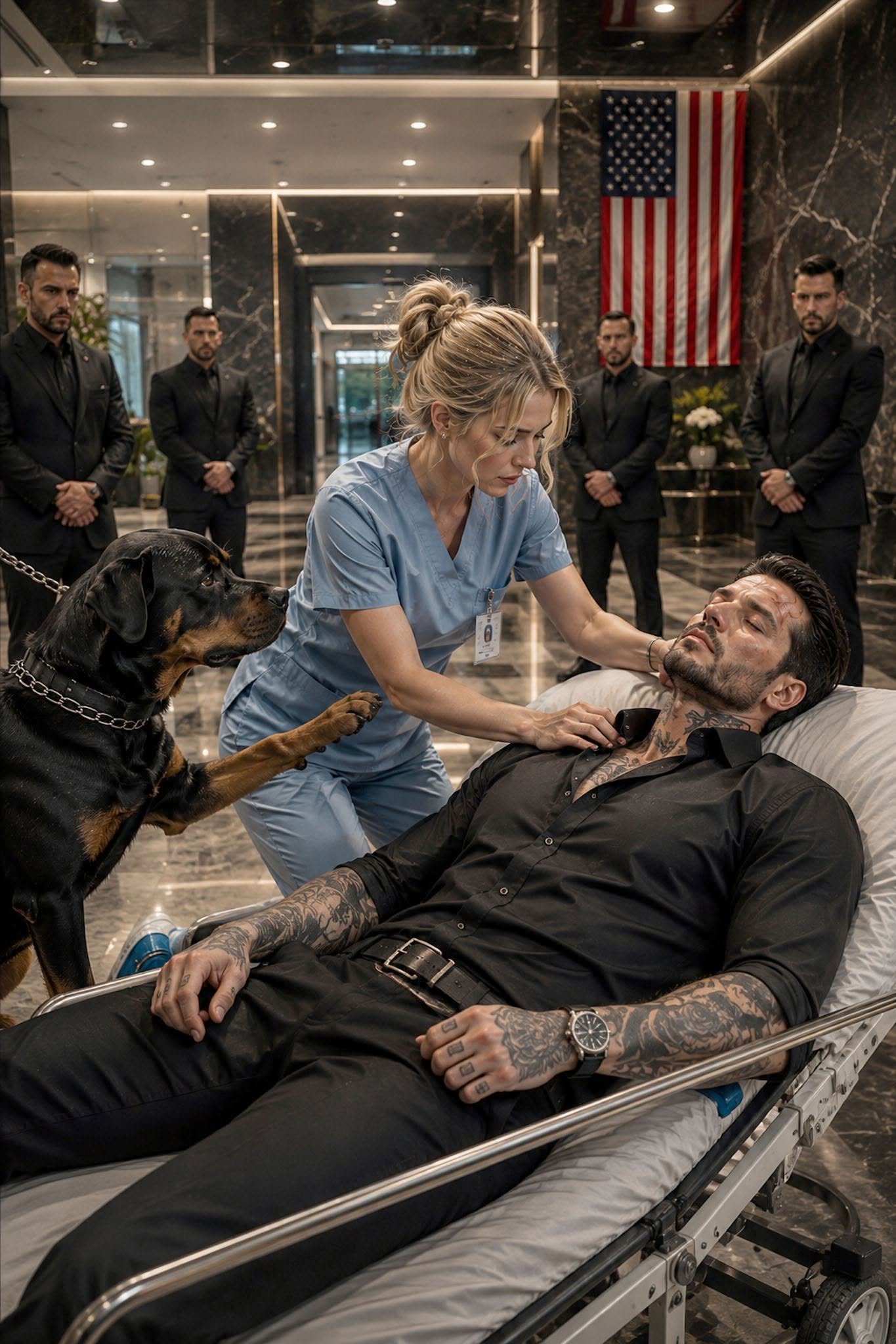 No One Could Approach the Unconscious Mafia Boss—Until His Guard Dog Chose a Broke Nurse Over 30 Armed Men, But After She Saved His Life...